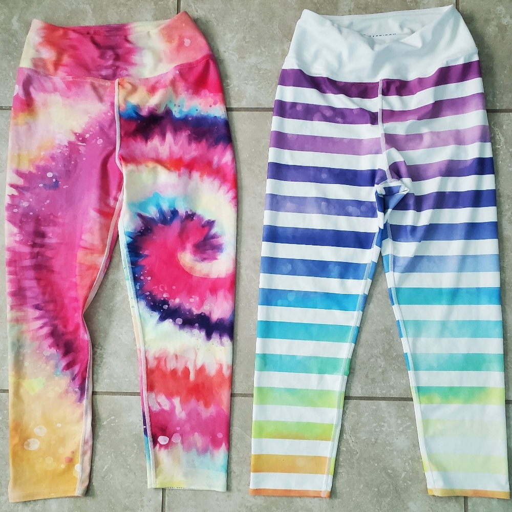 Vastitch Rainbow Tie Dye Leggings Medium